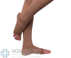 Компрессионные чулки Venotonia Power ДЛЯ СТАНДАРТНОГО И ШИРОКОГО БЕДРА 3 класс компрессии с открытым носком ДЛЯ ЖЕНЩИН И МУЖЧИН цвет карамель