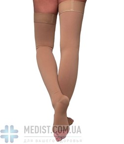 Компрессионные чулки Venotonia Power ДЛЯ СТАНДАРТНОГО И ШИРОКОГО БЕДРА 3 класс компрессии с открытым носком ДЛЯ ЖЕНЩИН И МУЖЧИН цвет карамель