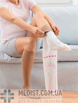 Шелковый чулок (носок) для надевания и снятия компрессионного трикотажа medi 2in1