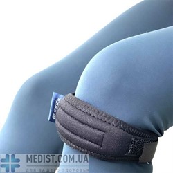 Разъемный пателлярный бандаж при «колене прыгуна» с анатомическим съемным силиконовым пелотом Aurafix 110 ДЛЯ ЖЕНЩИН И МУЖЧИН