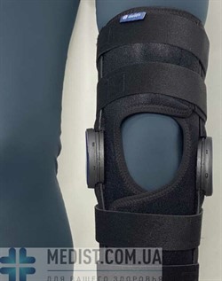 Бандаж регулируемый для коленного сустава аэропреновый разъемный Aurafix 3125 с полицентрическими шарнирами ДЛЯ ЖЕНЩИН И МУЖЧИН
