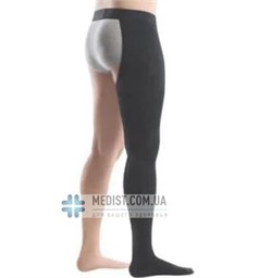 Компрессионный ЧУЛОК НА ОДНУ НОГУ с застежкой на талии Алком basic care 1 класс компрессии ДЛЯ ЖЕНЩИН И МУЖЧИН открытый и закрытый носок бежевый, черный