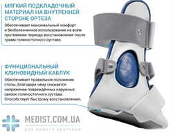 Стабилизирующий ортез Bauerfeind GenuTrain CaligaLoc - для частичной иммобилизации голеностопного сустава с выраженным противодействием супинации для женщин и мужчин