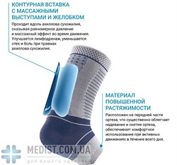 Динамический бандаж Bauerfeind GenuTrain AchilloTrain Pro с высокой фрикционной вставкой - для лечения заболеваний Ахиллова сухожилия для женщин и мужчин