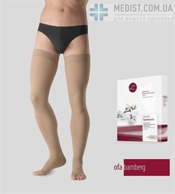 23% ХЛОПОК Компрессионные чулки ДЛЯ СТАНДАРТНОГО И ШИРОКОГО БЕДРА Lastofa Cotton от Ofa Bamberg 2 класс компрессии с открытым носком ДЛЯ ЖЕНЩИН И МУЖЧИН
