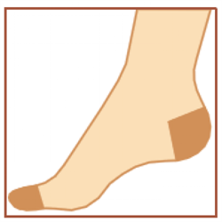 Компресионные антиварикозные колготки Avicenum 140 - Усиленные носок и пятка