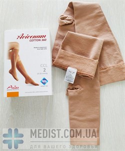 60% ХЛОПОК Компрессионные гольфы Aries Avicenum 360 2 класс компрессии с открытым носком ДЛЯ ЖЕНЩИН И МУЖЧИН