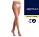 30% КАУЧУКА в составе - Компрессионный ЧУЛОК НА ОДНУ НОГУ с застежкой на талии SIGVARIS MEDICAL ТRADITIONAL 2 класс компрессии с открытым носком для женщин и мужчин