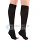 Компрессионные гольфы от варикоза Aurafix 2 класс компрессии с открытым носком (мыском) для женщин и мужчин черные
