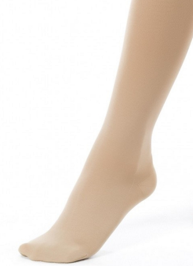 Медицинский компрессионный чулок для женщин и мужчин с фиксирующим поясом Pani Teresa второго класса компрессии и закрытым носком (мыском)