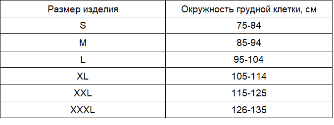 35% ХЛОПОК Бандаж послеоперационный на грудную клетку Pani Teresa PT-0113 мужской размеры